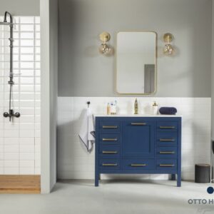 Ashley 42" Navy Blue Bathroom Cabinet