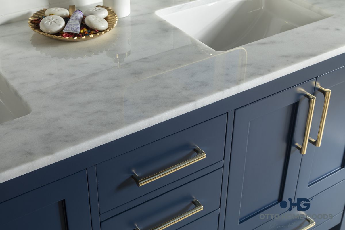 Ashley 60" Navy Blue Bathroom Cabinet - Image 2