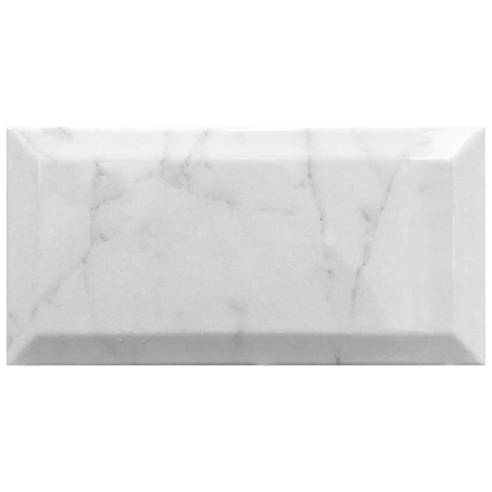 Equipe- Carrara Glossy & Beveled 3"x6" - Image 2