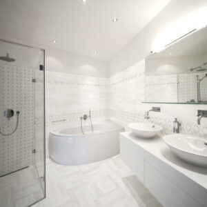 Savoia Evoque White 8x24 Glossy and Decorative Trims