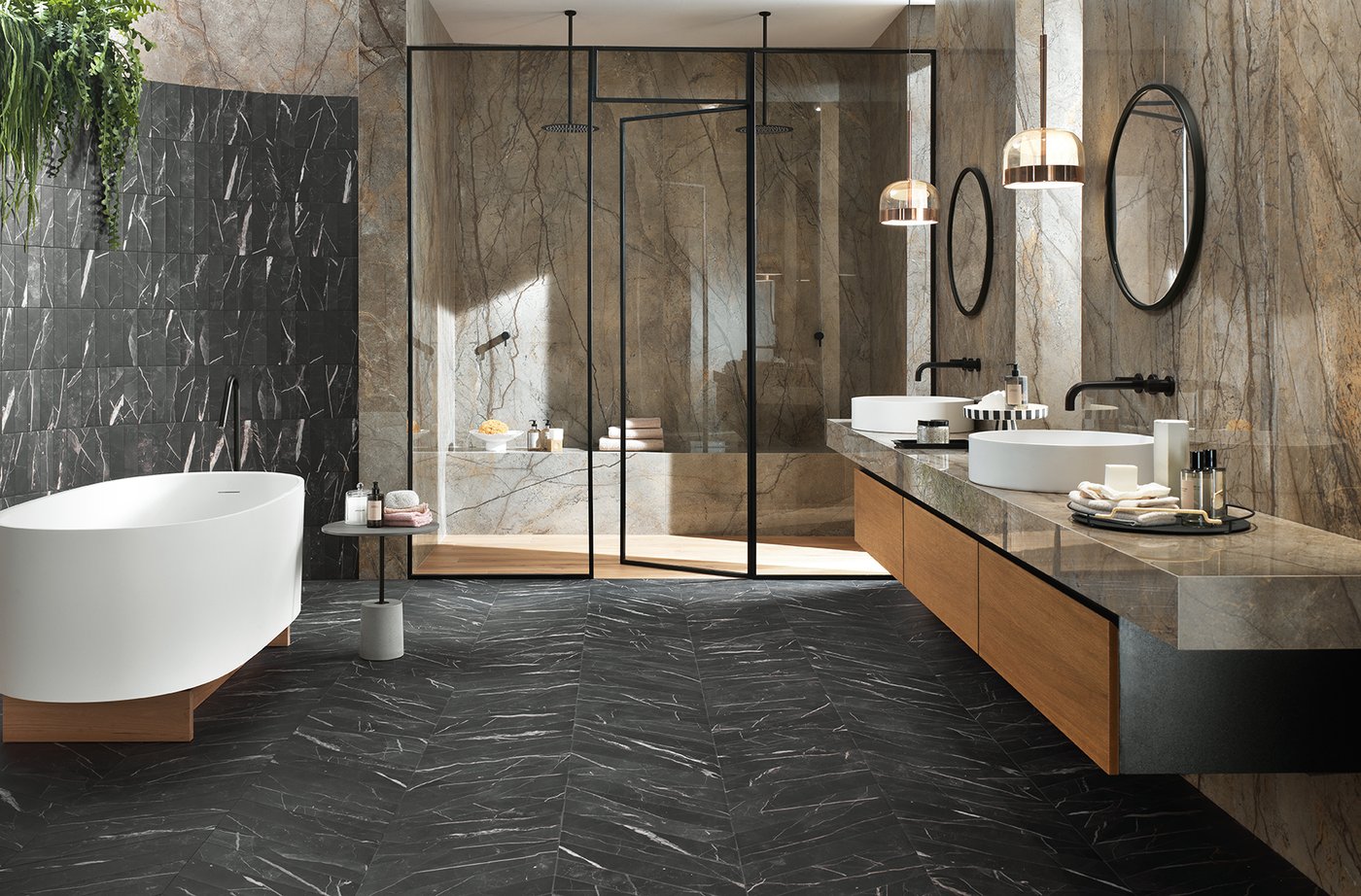 Marca Corona - Scultorea Dark Diamond Porcelain Hexagon
