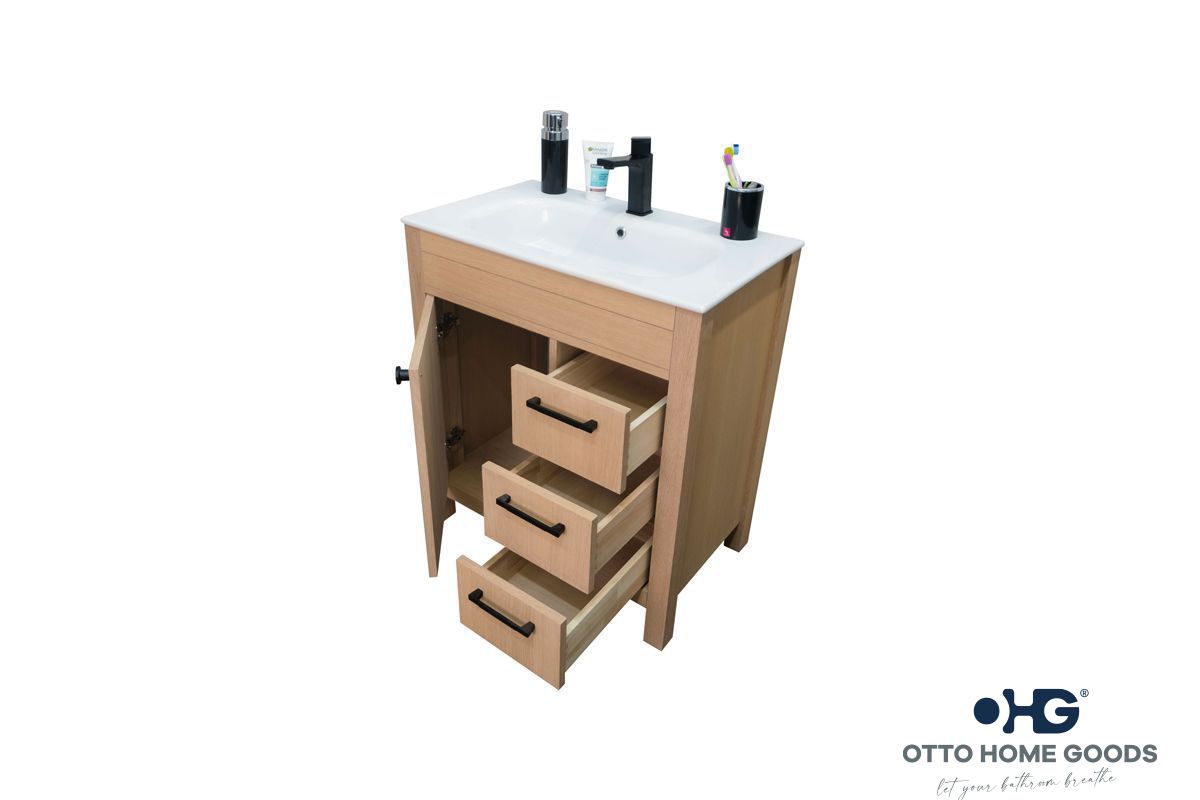 Aria Natural OAK 30" Bathroom Cabinet - Image 2