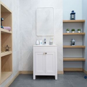 Aria White 24" Bathroom Cabinet
