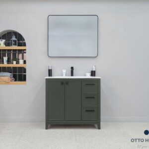 Frame Pine Green 36" Bathroom Cabinet