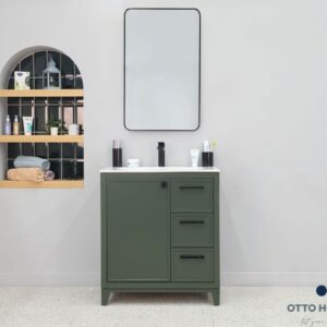 Frame Pine Green 30" Bathroom Cabinet