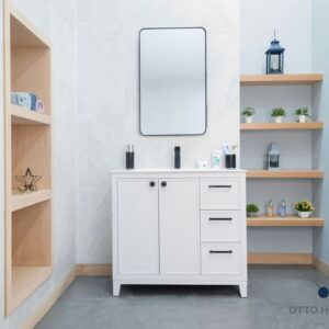 Frame White 36" Bathroom Cabinet