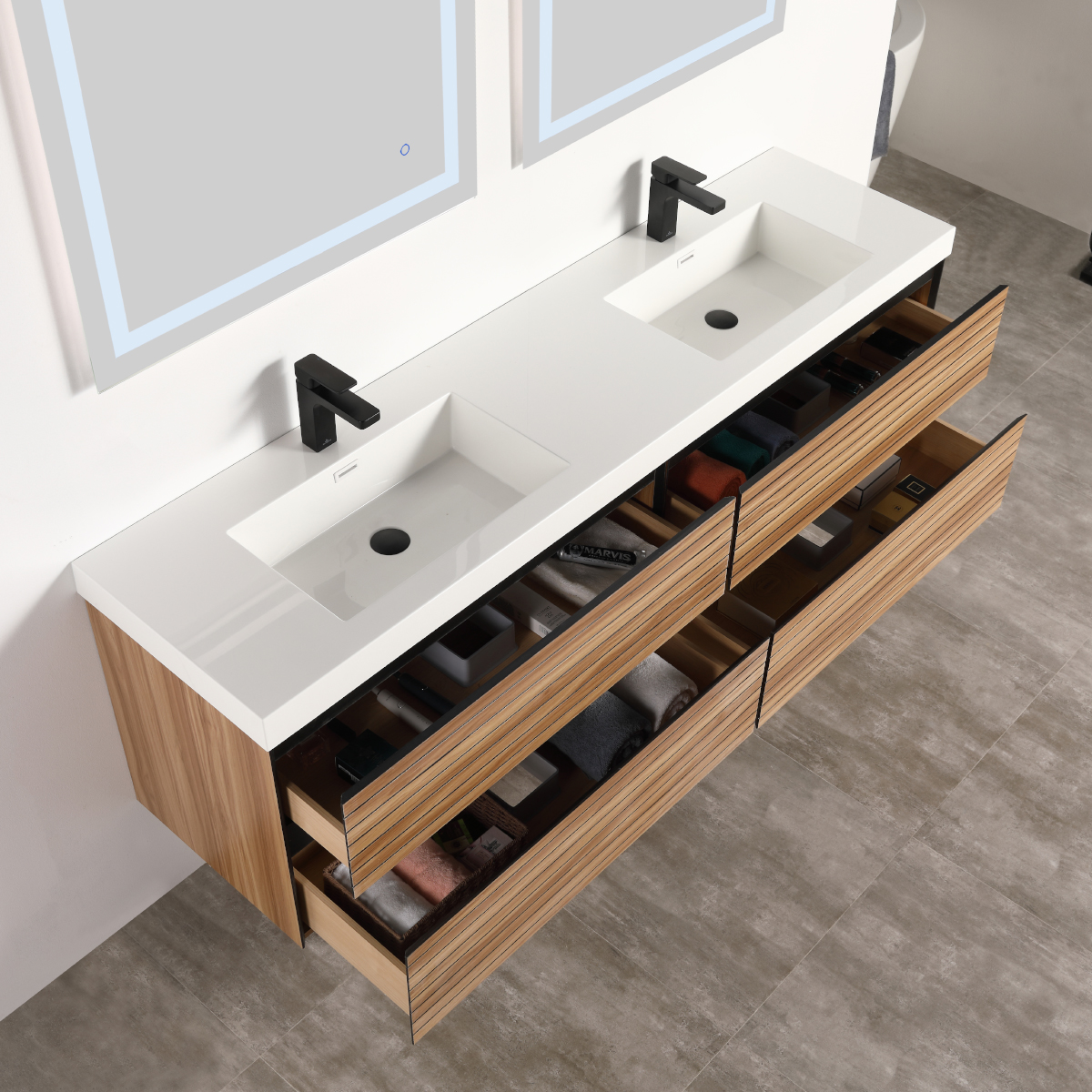 Annecy Maple 72" Vanity - Image 2