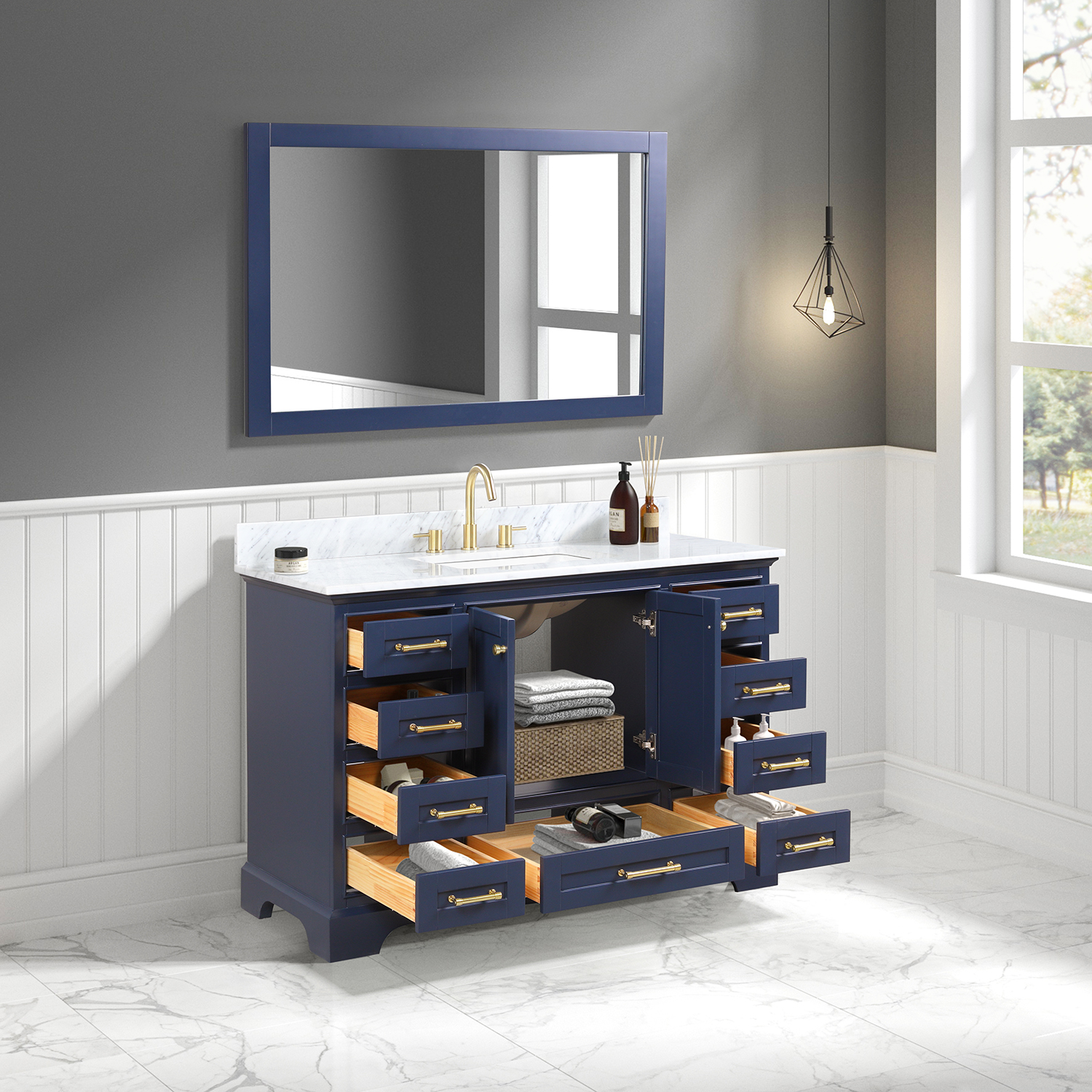 Copenhagen Navy Blue 48" Vanity - Image 2