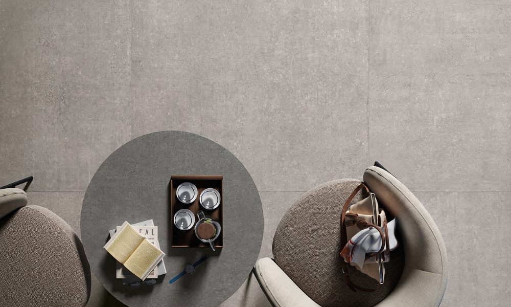 concrete look porcelain floor tile