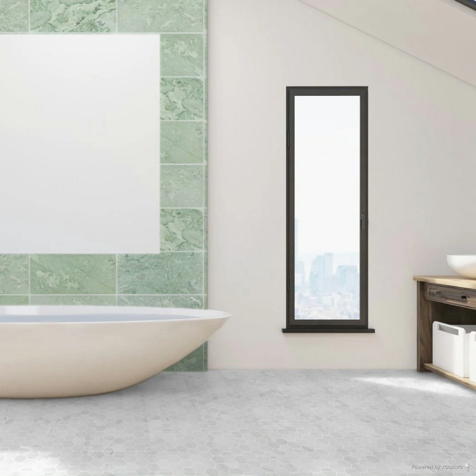 emerald green bathroom tile