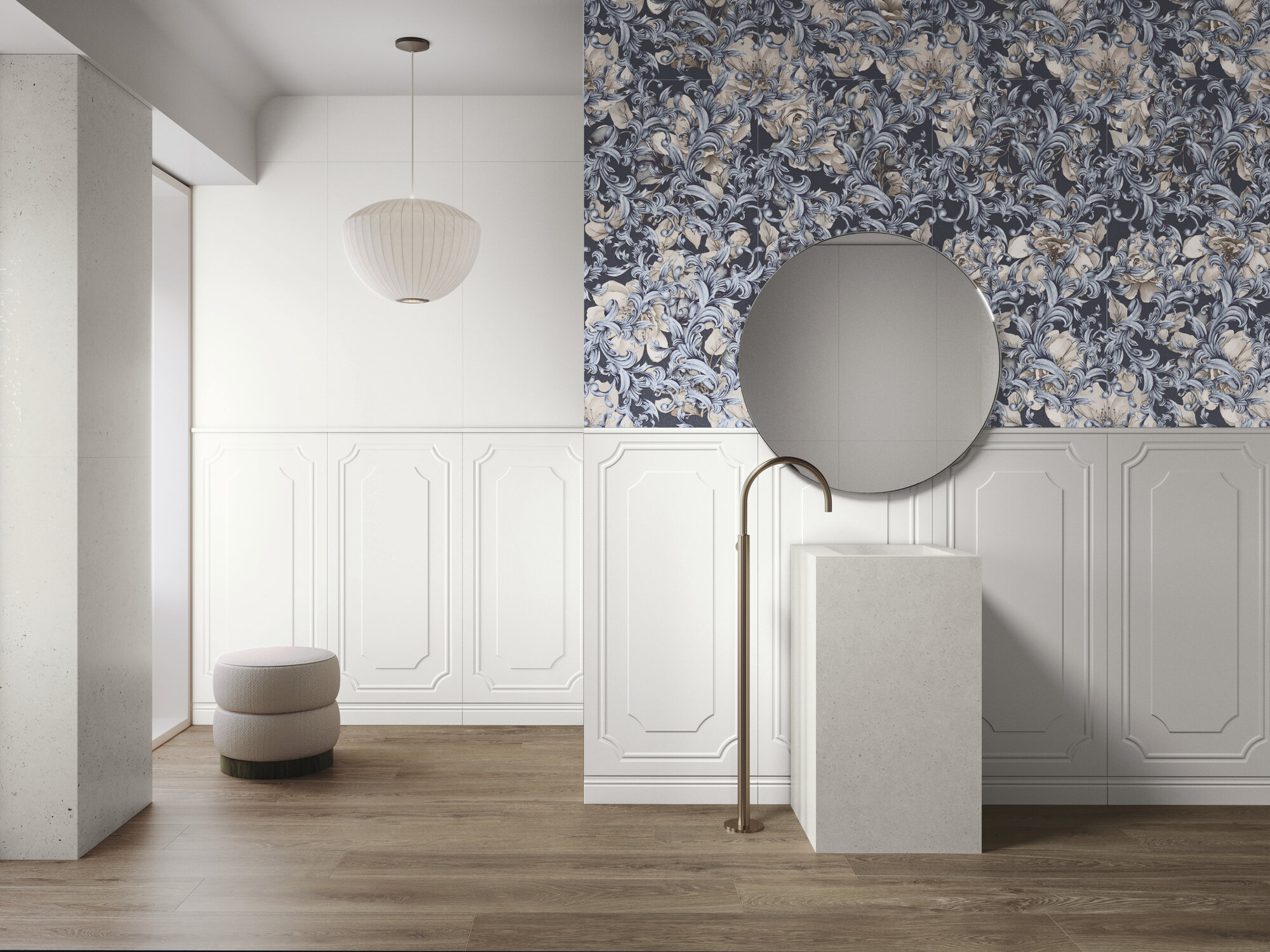 APE Bellagio Marly Neve 24"x48" Wainscot Decor