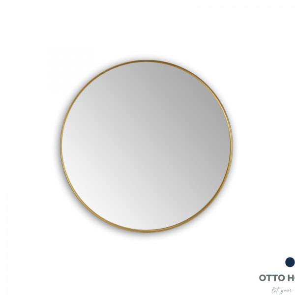24″ Gold Round Mirror