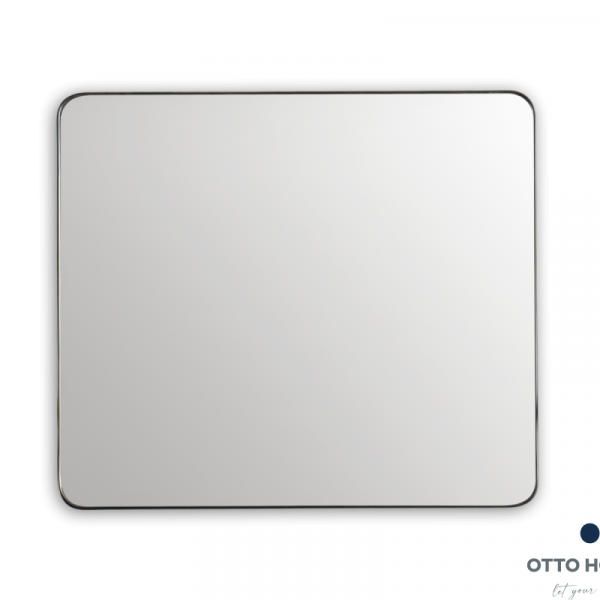 30″ Black Rectangular Mirror