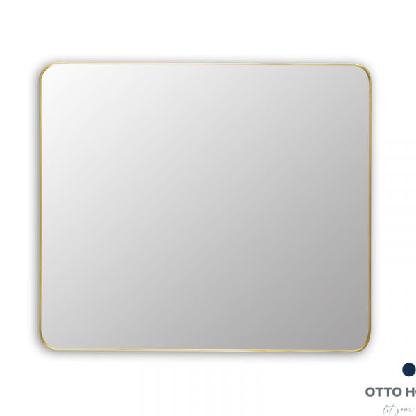 30″ Gold Rectangular Mirror