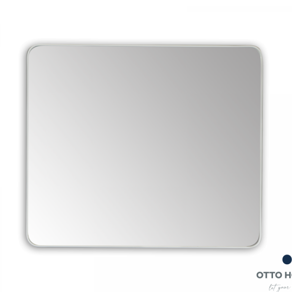 30″ White Rectangular Mirror