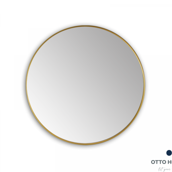 30″ Gold Round Mirror
