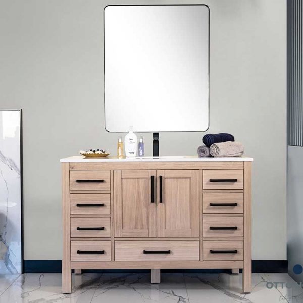 Ashley 48″ Natural Oak Bathroom Cabinet