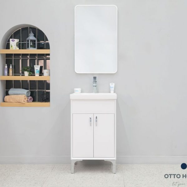 Sempre White 20″ Bathroom Cabinet