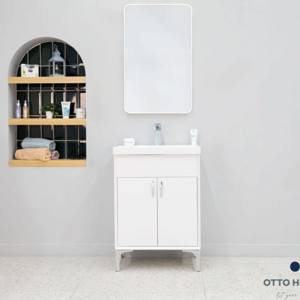 Sempre White 24″ Bathroom Cabinet