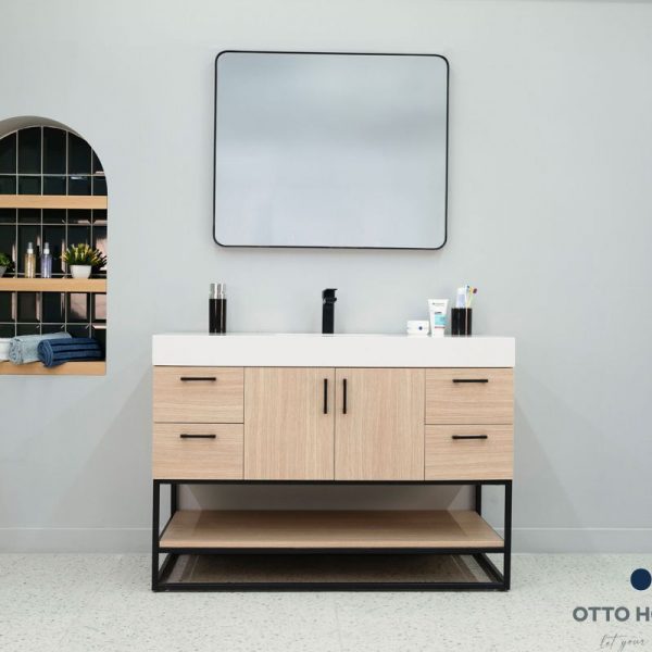 Solana Natural Oak 48″ Bathroom Cabinet