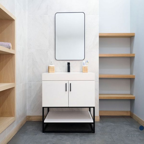 Solana White 30″ Bathroom Cabinet