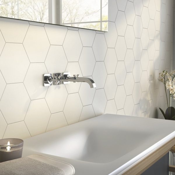 Ape- Hexagon White 8″ Matte