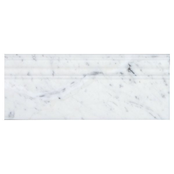 Bianco Carrara Polished Base Molding 5″x12″