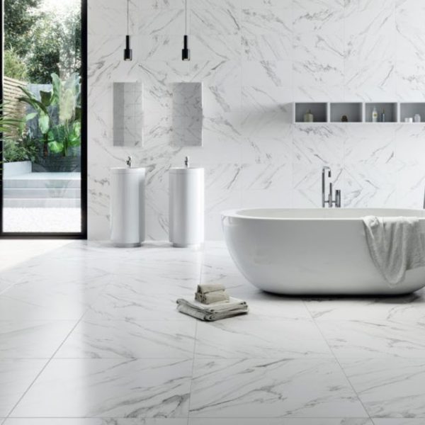 KeraTile Hera Blanco 12″x24″ and 18″x18″ Matte