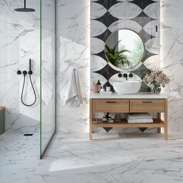 Rondine Canova Statuario 24×48 Polished