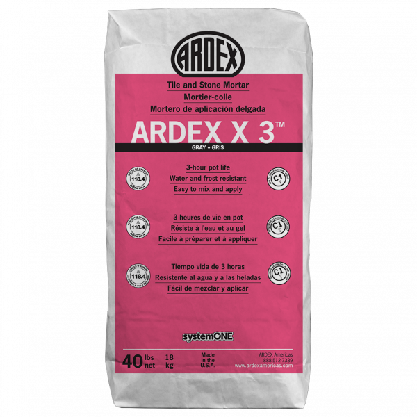 Ardex- X3 Grey Premium Thinset 40LB