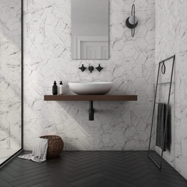 Equipe- Carrara Hexagon Matt 8″