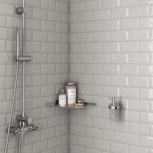Subway White 3″x6″ Glossy Beveled