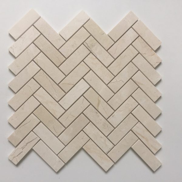 Dolphin- Crema Marfil 1″x3″ Herringbone Polished