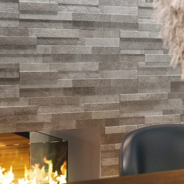 Rondine Volcano 3D 6″x24″- Taupe