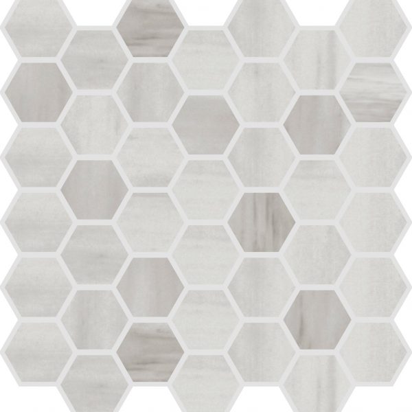 ALCO- Evoque Grey Hexagon Mosaic Matte 2″