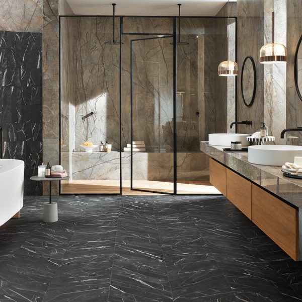 Marca Corona – Scultorea Dark Diamond Porcelain Hexagon