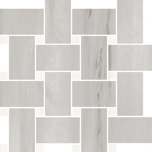 ALCO- Evoque Grey w/ White Dot Porcelain Basketweave