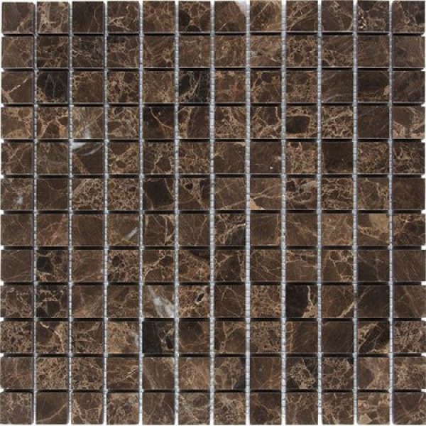 Dark Emperador Polished 1″x1″ Mosaic