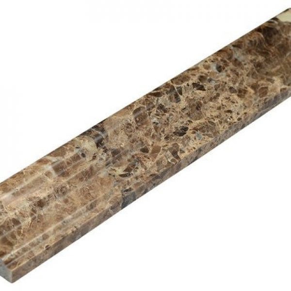 Dark Emperador Crown Molding Polished 2″x12″