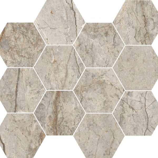 Rondine- Canova Oxford Grey 3″ Hexagon Mosaic