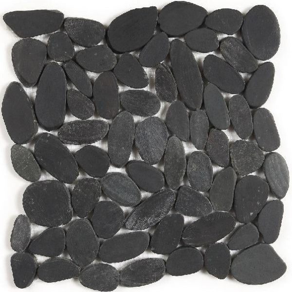 Procida Pebbles Perla Nero Flat River Rock