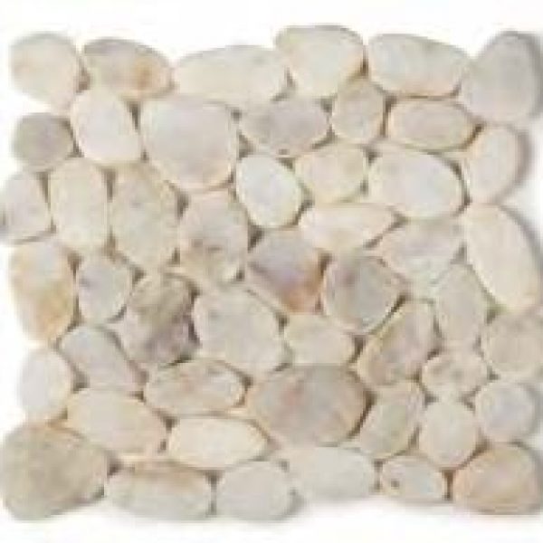 Procida Pebbles Perla Bianco Flat River Rock