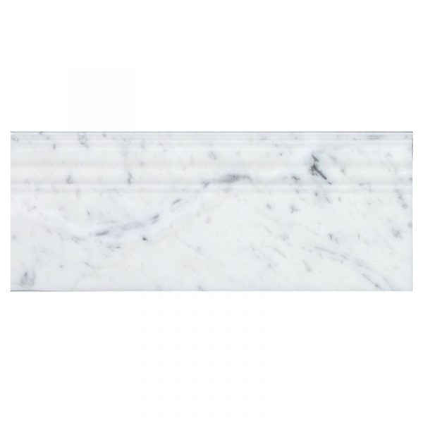 Bianco Carrara Honed Base Molding 5″x12″