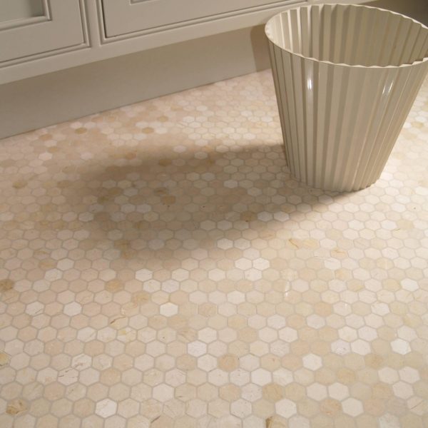 Dolphin- Crema Marfil Hexagon 2″ Polished